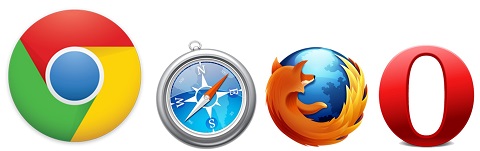 browser logo collage
