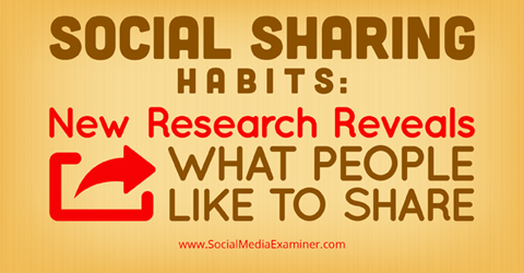 social sharing research